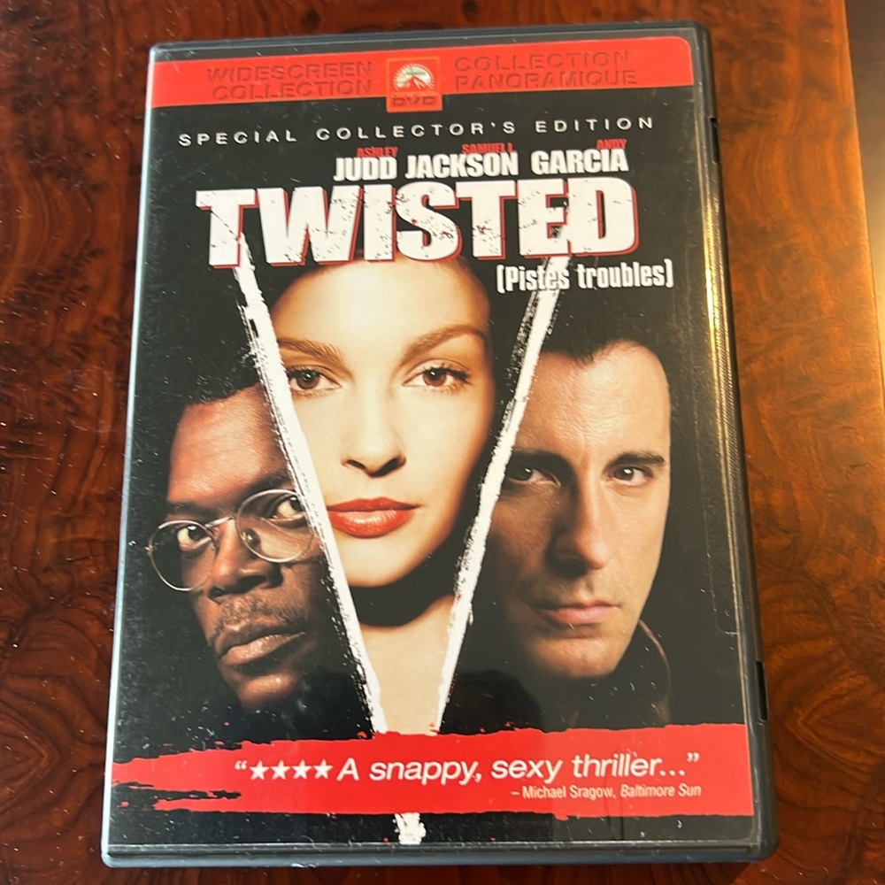 Assorted movies 3/$10 “Twisted”starring Ashley Judd, Samuel Jackson, Andy Garcia
